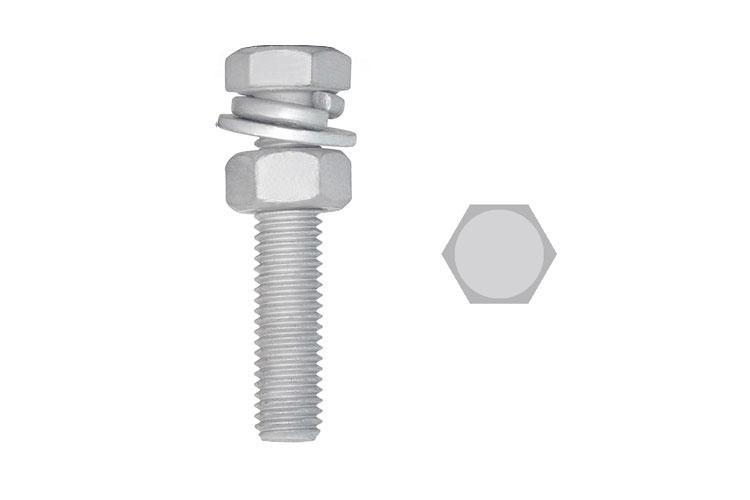 Hex-Head-Bolt-with-Zinc-Plated-Washer