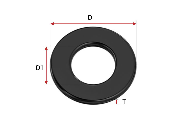 Flat washer size specification