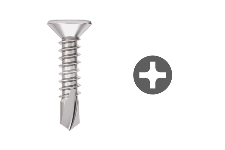 Phillips Countersunk Thread Cutting Screw