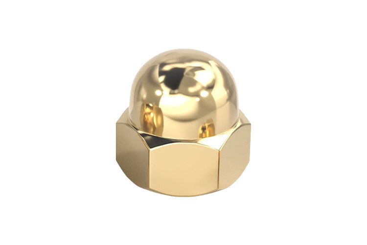 Brass hex domed Nut