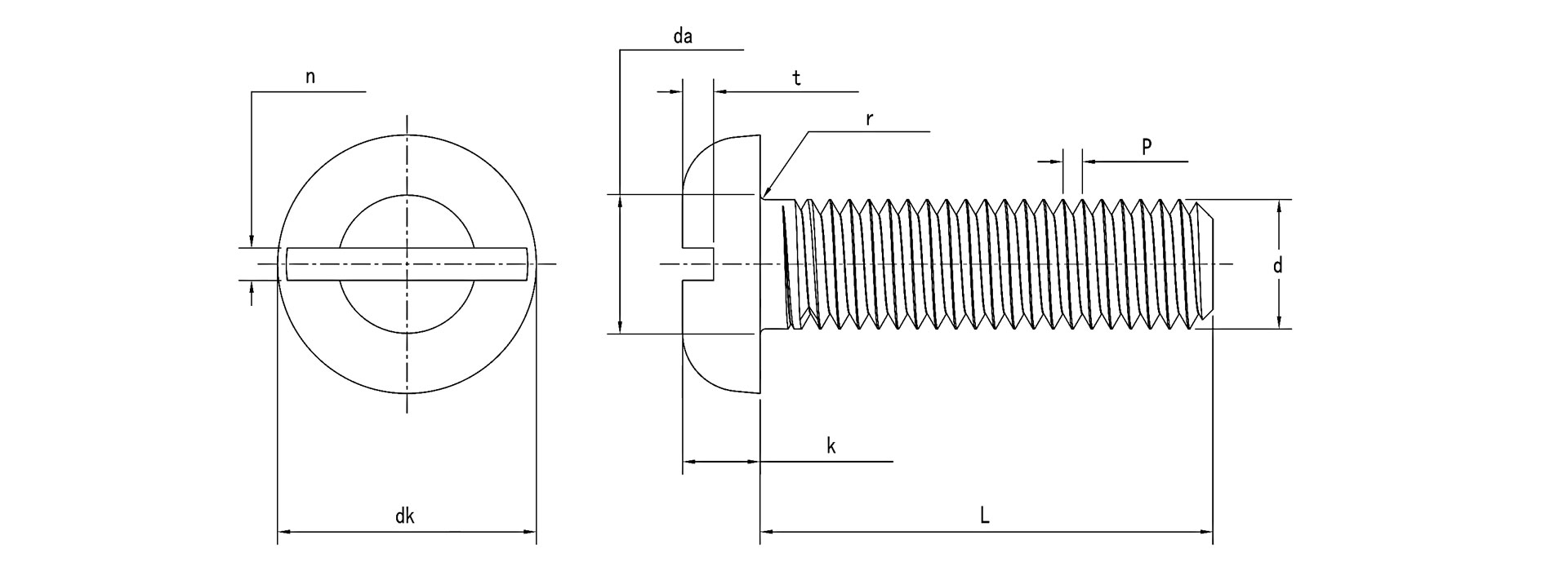 DIN 85 Slotted Pan Head Screws