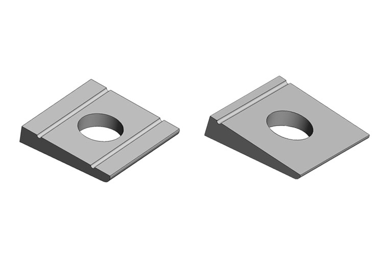 Square Taper Washer with Slots